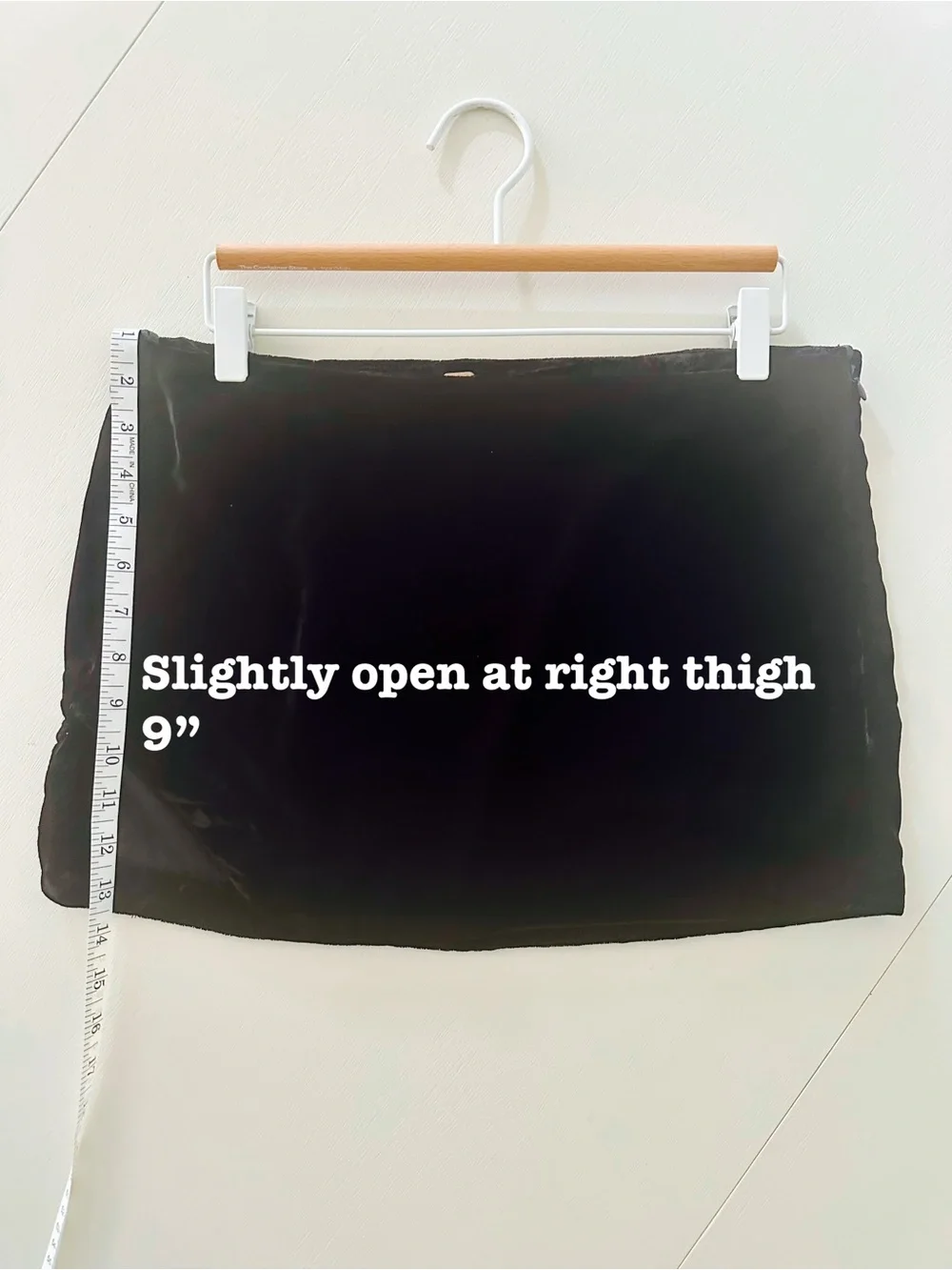 Free People Black Velvet Mini Skirt